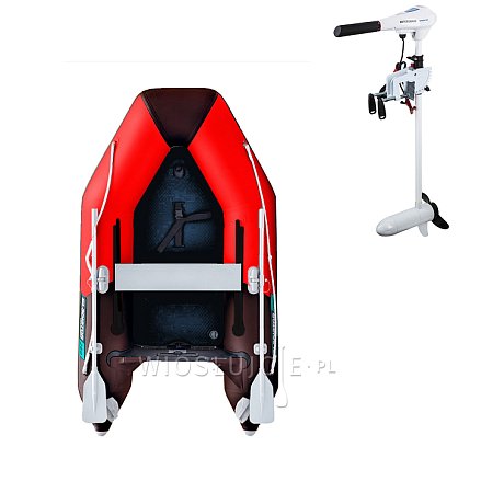 Ponton GLADIATOR AK240AD red black - pompowana łódź z pompowaną podłogą