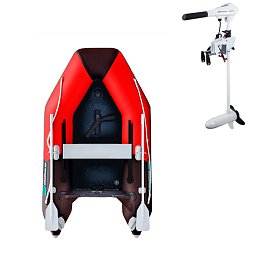 Ponton GLADIATOR AK240AD red black - pompowana łódź z pompowaną podłogą