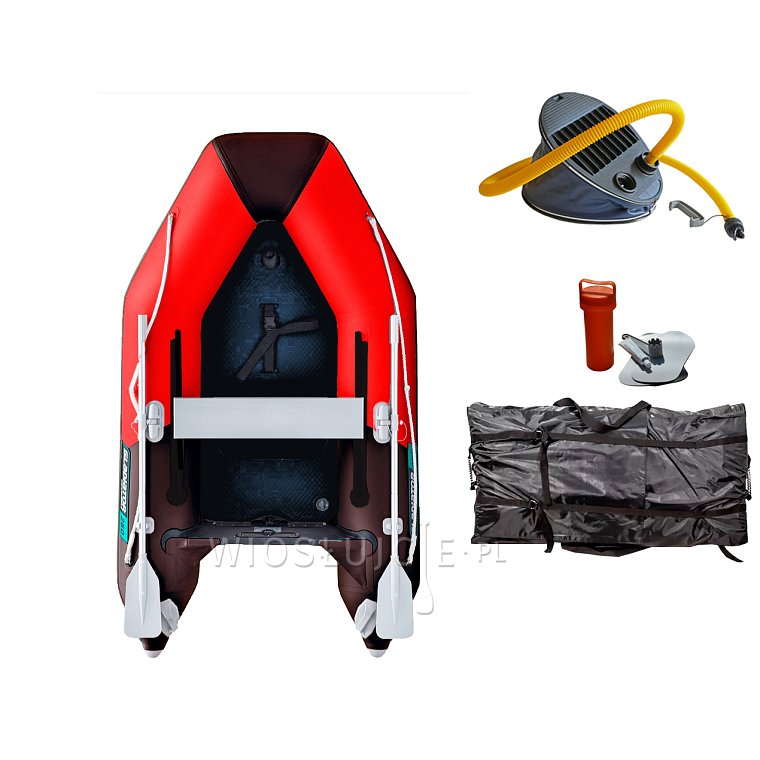 Člun GLADIATOR AK240AD red black - nafukovací člun s vysokotlakou podlahou