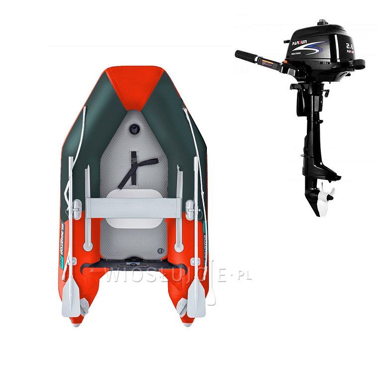 Člun GLADIATOR AK240AD orange dark grey - nafukovací člun s vysokotlakou podlahou