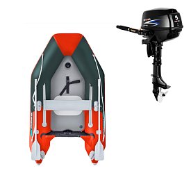 Ponton GLADIATOR AK240AD orange dark grey - pompowana łódź z pompowaną podłogą