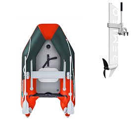 Ponton GLADIATOR AK240AD orange dark grey - pompowana łódź z pompowaną podłogą