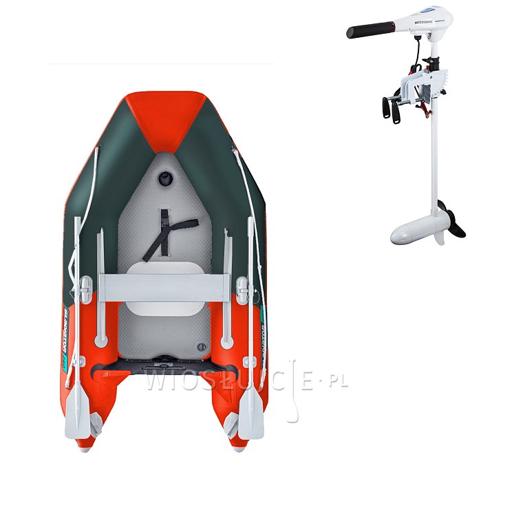 Ponton GLADIATOR AK240AD orange dark grey - pompowana łódź z pompowaną podłogą