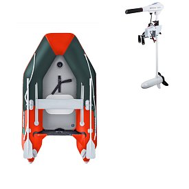 Ponton GLADIATOR AK240AD orange dark grey - pompowana łódź z pompowaną podłogą