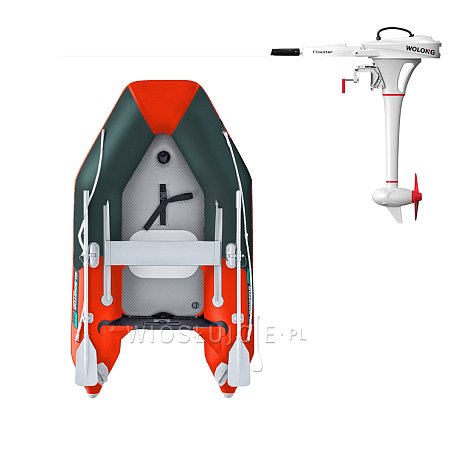 Ponton GLADIATOR AK240AD orange dark grey - pompowana łódź z pompowaną podłogą