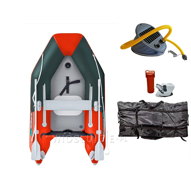 Člun GLADIATOR AK240AD orange dark grey - nafukovací člun s vysokotlakou podlahou