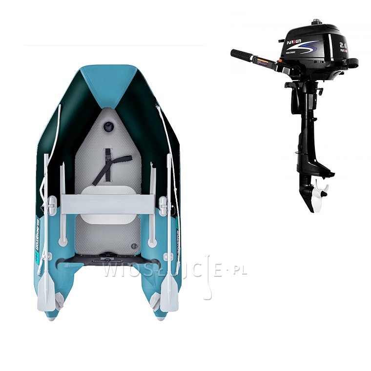 Člun GLADIATOR AK240AD black turquoise - nafukovací člun s vysokotlakou podlahou