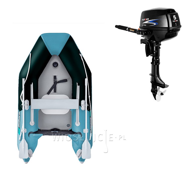 Člun GLADIATOR AK240AD black turquoise - nafukovací člun s vysokotlakou podlahou