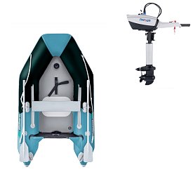 Ponton GLADIATOR AK240AD black turquoise - pompowana łódź z pompowaną podłogą