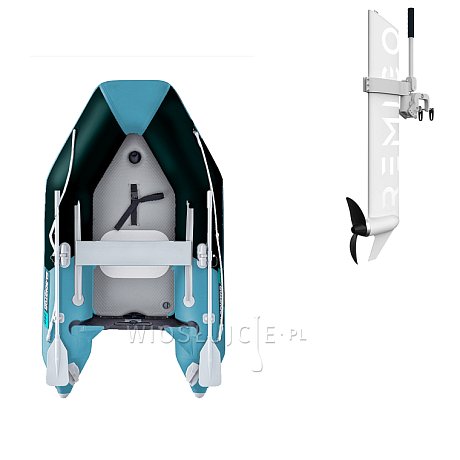 Ponton GLADIATOR AK240AD black turquoise - pompowana łódź z pompowaną podłogą
