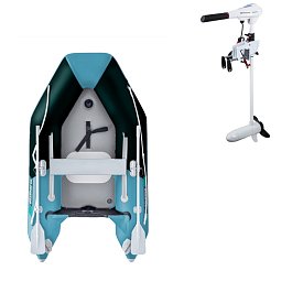 Ponton GLADIATOR AK240AD black turquoise - pompowana łódź z pompowaną podłogą