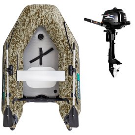 Ponton GLADIATOR AK240AD Camo Digital - pompowana łódź z pompowaną podłogą