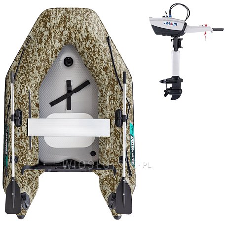 Ponton GLADIATOR AK240AD Camo Digital - pompowana łódź z pompowaną podłogą