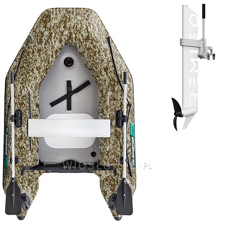 Ponton GLADIATOR AK240AD Camo Digital - pompowana łódź z pompowaną podłogą