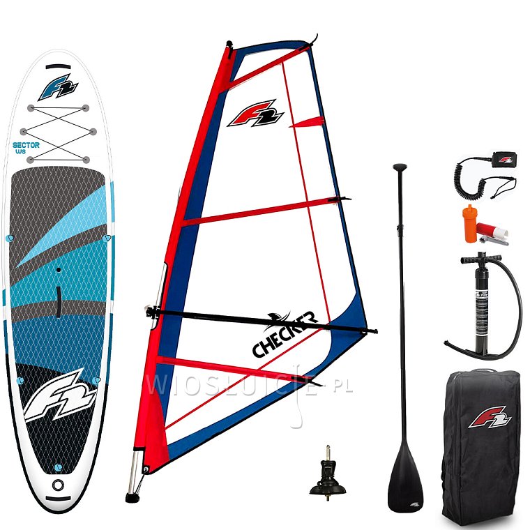 Deska SUP F2 SECTOR WINDSURF 11,5 BLUE s plachtou - pompowany paddleboard
