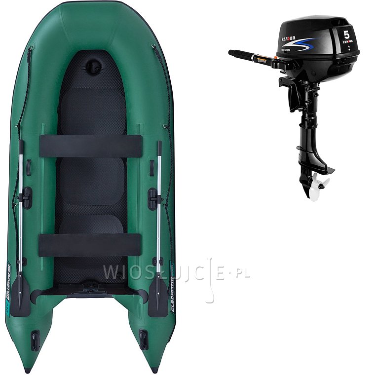 Ponton GLADIATOR CLASSIC B330AD green - pompowana łódź z pompowaną podłogą