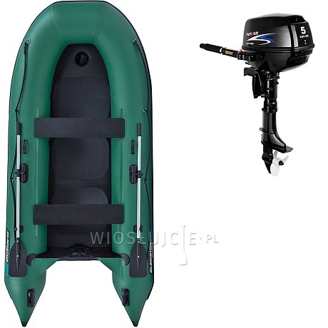 Ponton GLADIATOR CLASSIC B330AD green - pompowana łódź z pompowaną podłogą