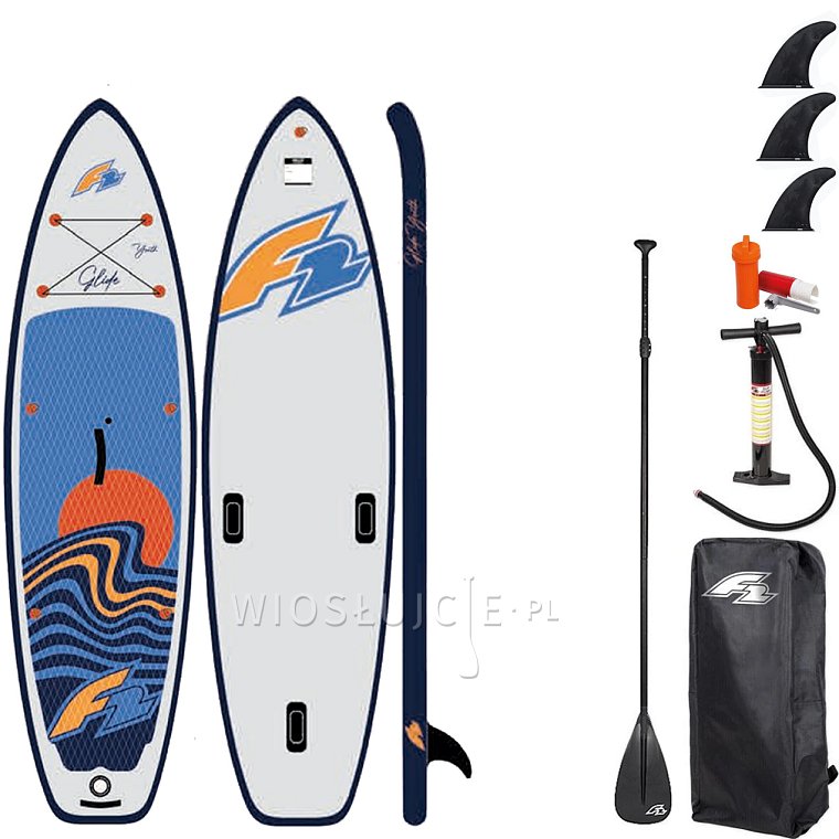 Paddleboard F2 GLIDE WINDSURF/WING YOUTH GREY 9'2 s pádlem - nafukovací paddleboard