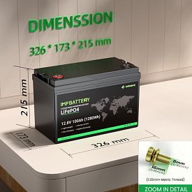 Akumulator IMPROVE 100 Ah 12,8 V LiFePO4