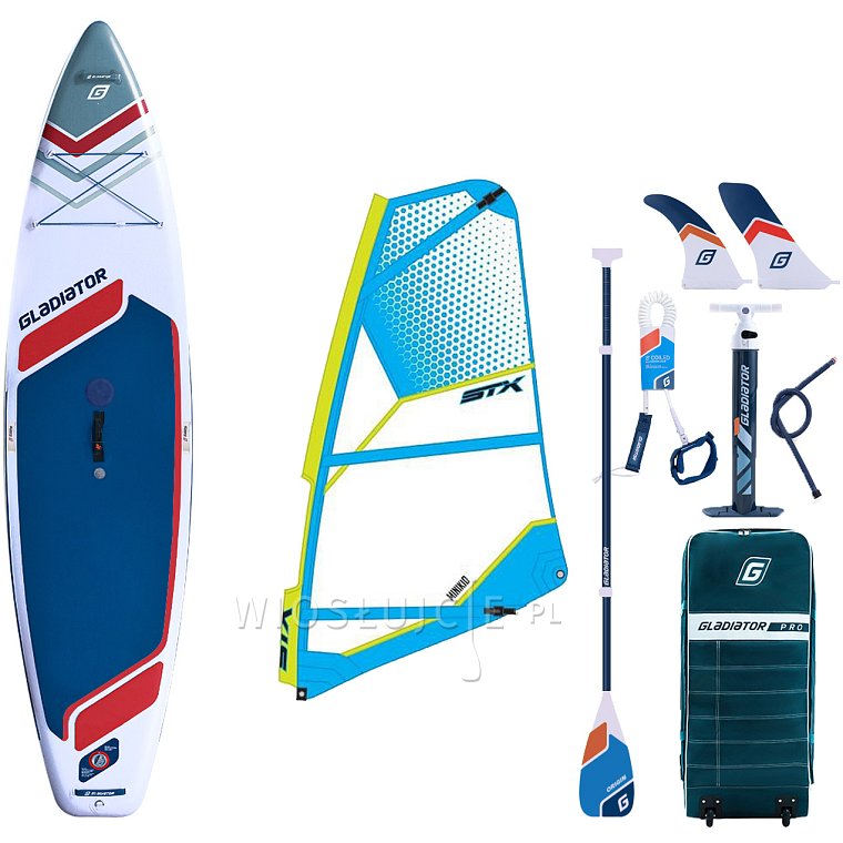 Komplet windsurfingowy COMBO GLADIATOR WindSUP 11'6 2026 z pędnikiem STX - pompowany paddleboard, windsurfing, kajak (594861)