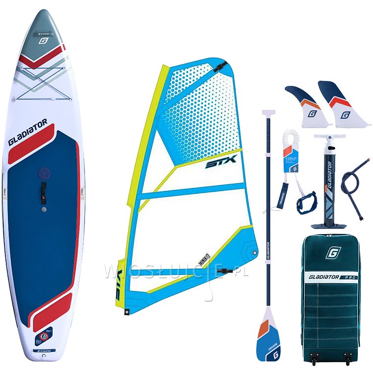 Komplet windsurfingowy COMBO GLADIATOR WindSUP 11'6 2026 z pędnikiem STX - pompowany paddleboard, windsurfing, kajak (594861)