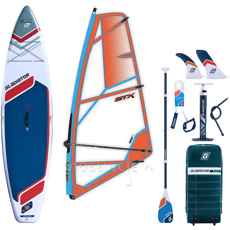 Komplet windsurfingowy COMBO GLADIATOR WindSUP 11'6 2026 z pędnikiem STX - pompowany paddleboard, windsurfing, kajak (594861)