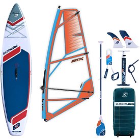 Komplet windsurfingowy GLADIATOR WindSUP 11'6 2026 z pędnikiem STX - pompowany paddleboard, windsurfing