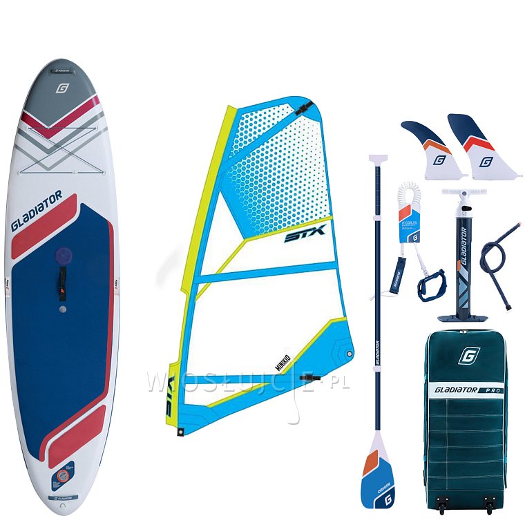 Komplet windsurfingowy COMBO GLADIATOR WindSUP 10'7 2026 z pędnikiem STX - pompowany paddleboard, windsurfing, kajak (594342)