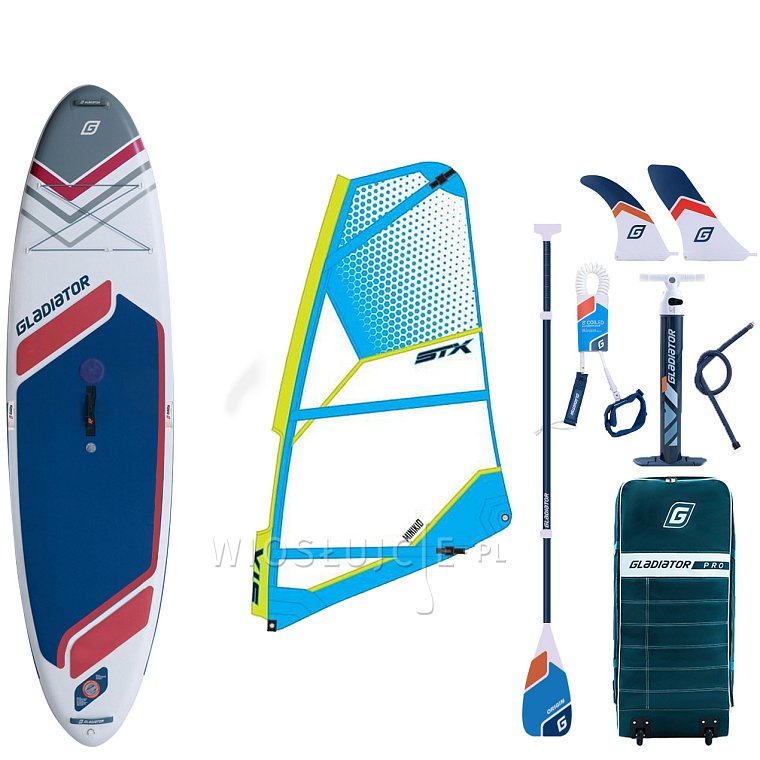 Komplet windsurfingowy COMBO GLADIATOR WindSUP 10'7 2026 z pędnikiem STX - pompowany paddleboard, windsurfing, kajak (594342)