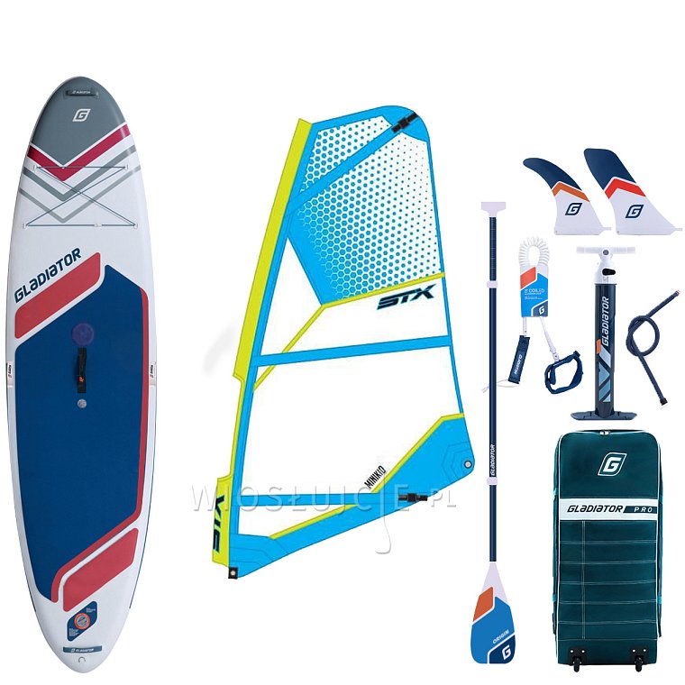 Komplet windsurfingowy COMBO GLADIATOR WindSUP 10'7 2026 z pędnikiem STX - pompowany paddleboard, windsurfing, kajak (594342)