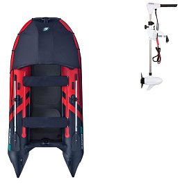 Ponton GLADIATOR ACTIVE C330AD red black - pompowana łódź z pompowaną podłogą