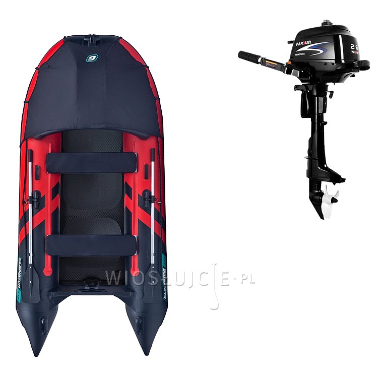 Ponton GLADIATOR ACTIVE C330AD Red-Black - pompowana łódź z pompowaną podłogą