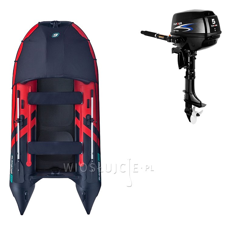 Ponton GLADIATOR ACTIVE C330AD Red-Black - pompowana łódź z pompowaną podłogą