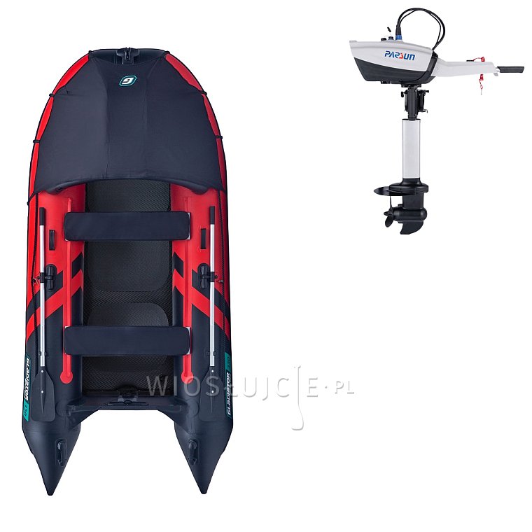 Ponton GLADIATOR ACTIVE C330AD Red-Black - pompowana łódź z pompowaną podłogą