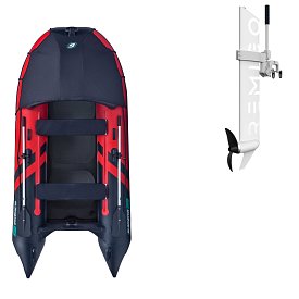 Ponton GLADIATOR ACTIVE C330AD red black - pompowana łódź z pompowaną podłogą