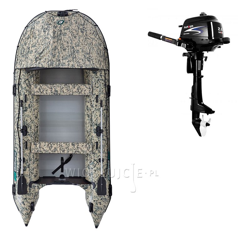 Člun GLADIATOR ACTIVE C420AL Camo Digital - nafukovací člun s hliníkovou podlahou