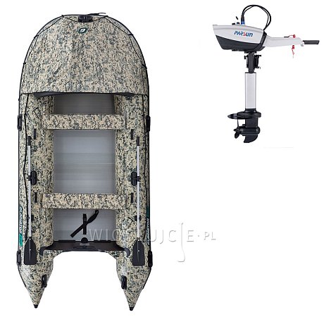 Ponton GLADIATOR ACTIVE C420AL Camo Digital - pompowana łódź z aluminiową podłogą