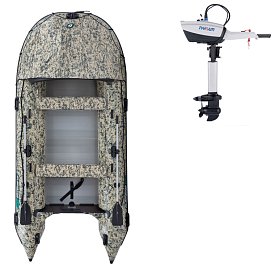 Ponton GLADIATOR ACTIVE C420AL Camo Digital - pompowana łódź z aluminiową podłogą