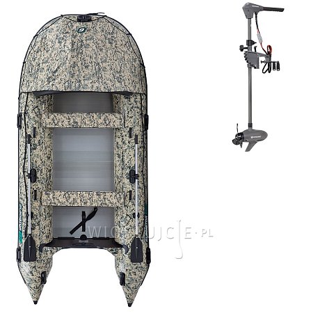 Ponton GLADIATOR ACTIVE C420AL Camo Digital - pompowana łódź z aluminiową podłogą