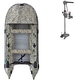 Ponton GLADIATOR ACTIVE C420AL Camo Digital - pompowana łódź z aluminiową podłogą