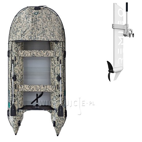 Ponton GLADIATOR ACTIVE C420AL Camo Digital - pompowana łódź z aluminiową podłogą