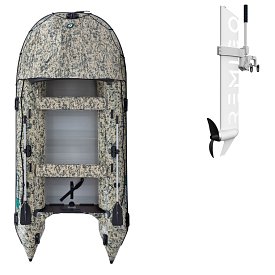 Ponton GLADIATOR ACTIVE C420AL Camo Digital - pompowana łódź z aluminiową podłogą