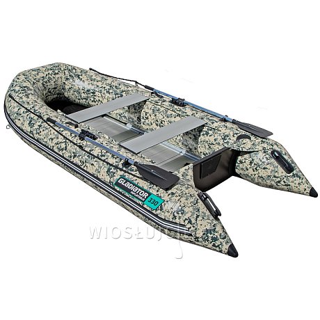 Ponton GLADIATOR CLASSIC B330AL Camo Digital - pompowana łódź z aluminiową podłogą
