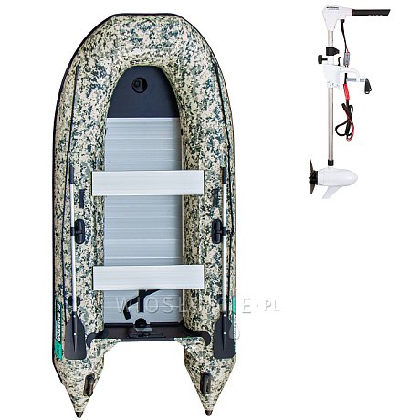Ponton GLADIATOR CLASSIC B330AL Camo Digital - pompowana łódź z aluminiową podłogą