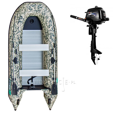 Ponton GLADIATOR CLASSIC B330AL Camo Digital - pompowana łódź z aluminiową podłogą