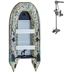 Ponton GLADIATOR CLASSIC B330AL Camo Digital - pompowana łódź z aluminiową podłogą