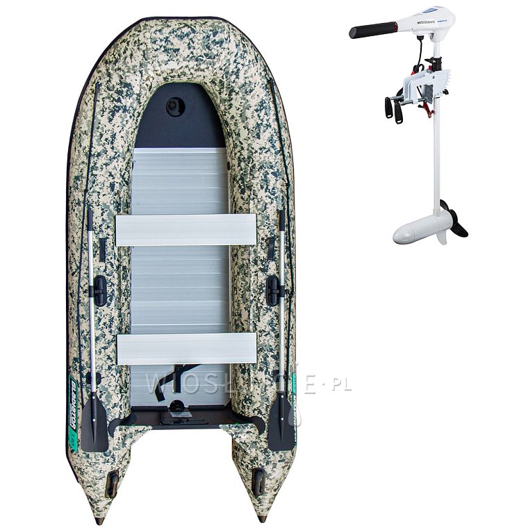 Ponton GLADIATOR CLASSIC B330AL camo - pompowana łódź z aluminiową podłogą