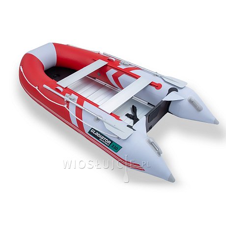Ponton GLADIATOR CLASSIC B330AL Red White - pompowana łódź z aluminiową podłogą