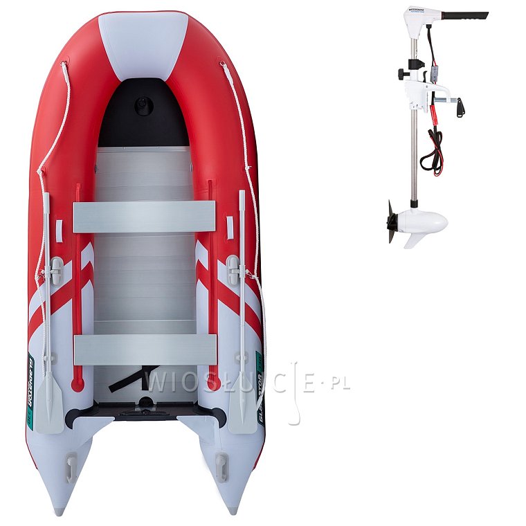 Ponton GLADIATOR CLASSIC B330AL red white - pompowana łódź z aluminiową podłogą
