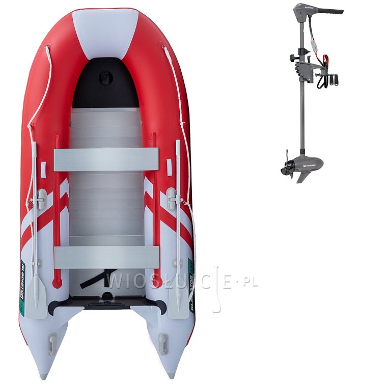 Ponton GLADIATOR CLASSIC B330AL red white - pompowana łódź z aluminiową podłogą